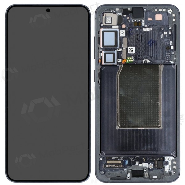 Displej Samsung Galaxy S25+ (černý) (s rámečkem) (sestavený servisní balíček)