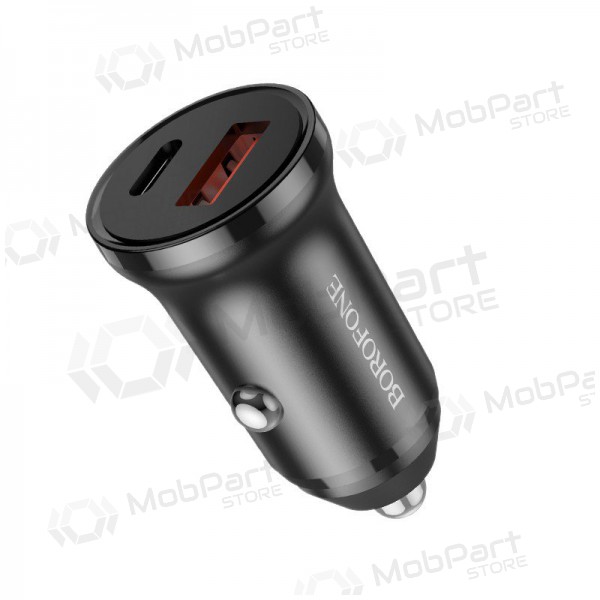 Nabíječka automobilinis Borofone BZ18A USB-A/Type-C PD20W+QC3.0 (černá)