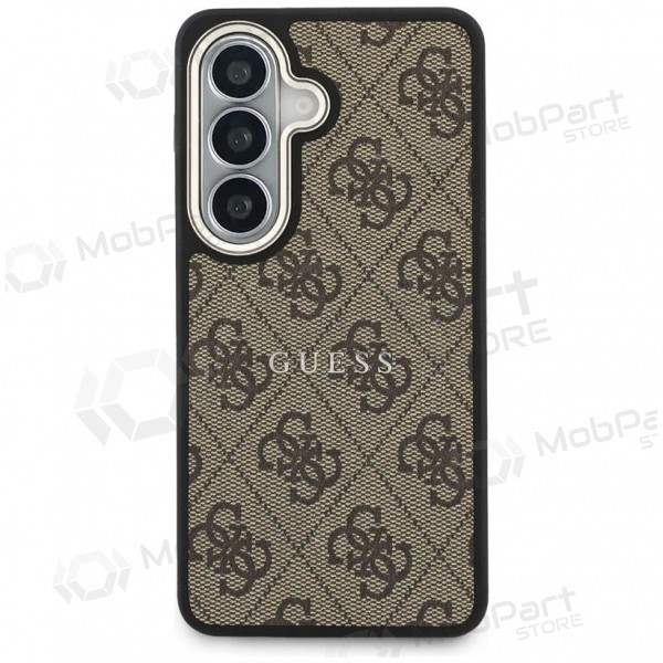Obal na Samsung Galaxy S26 - Guess PU Leather 4G Gold Frame Magnetic (hnědý)