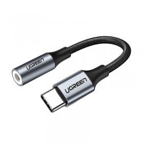 Audio adaptér Ugreen AV161 USB-C na 3.5 mm šedý