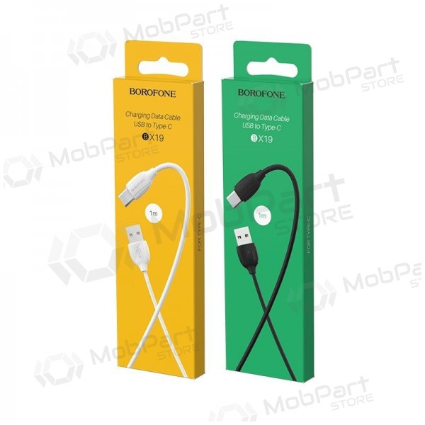 USB kabel Borofone BX19 USB-A to USB-C 1.0m bílý
