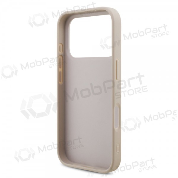 Obal pro Apple iPhone 17 Pro - Guess PU 4G Metal Logo (růžový)
