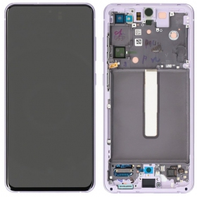 Samsung Galaxy S21 FE 5G displej (levandos) (s rámem) (originál)