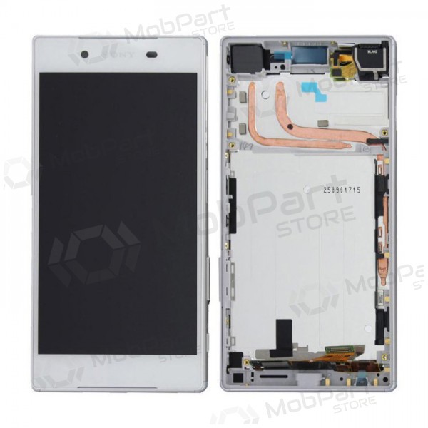 Sony E6603 / E6653 Xperia Z5 displej (bílý) (s rámem) (použitý grade A, originál)