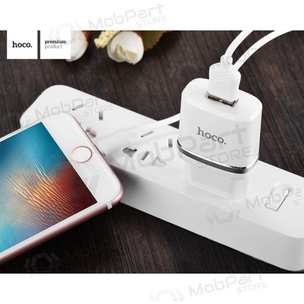 Nabíječka HOCO C11 Smart USB + lightning (5V 1A) (bílý)