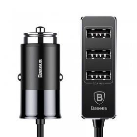 Nabíječka do auta Baseus CCTON-01 (4xUSB 5.5A) (černá)