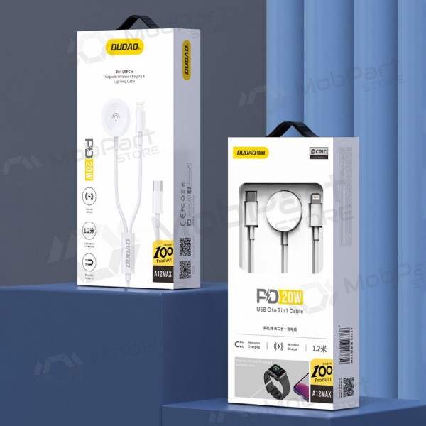 USB-C kabel Dudao A12MAX-2in1 USB-C na iWatch / Lightning 1.2 m