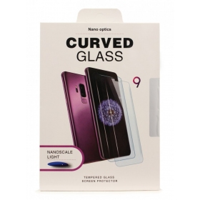LCD apsauginis stikliukas Nano Optics 5D UV Glue Samsung S928 S24 Ultra lenktas průhledný