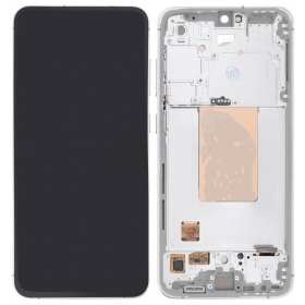 Displej pro Samsung Galaxy S24 FE (stříbrný) (s rámečkem) (Premium)
