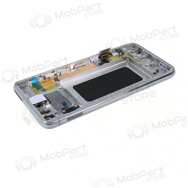 Samsung G970F Galaxy S10e displej (Prism White) (s rámem) (použitý grade A, originál)