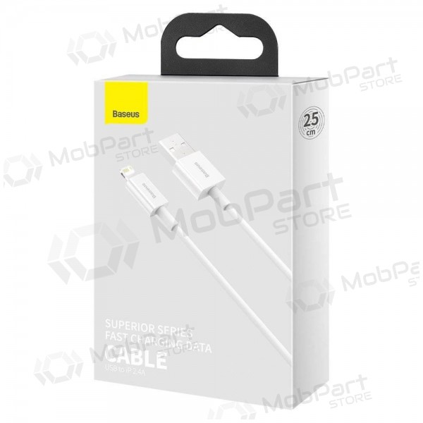USB kabel Baseus Superior Lightning 2.4A 0.25m (bílý) CALYS-02