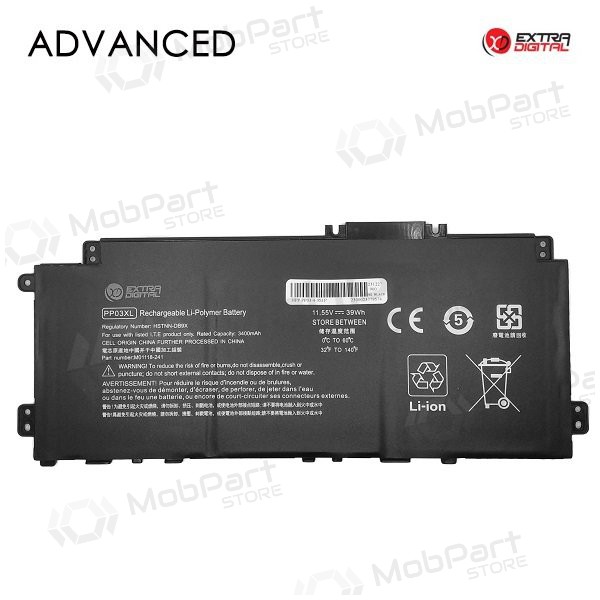 HP PP03XL, 3400mAh baterie do notebooku, Advanced