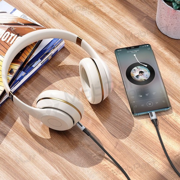 Audio kabel Borofone BL19 USB-C na 3.5 mm černý