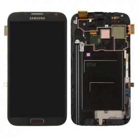 Samsung N7100 Galaxy Note 2 displej (černá) (s rámem) (service pack) (originál)