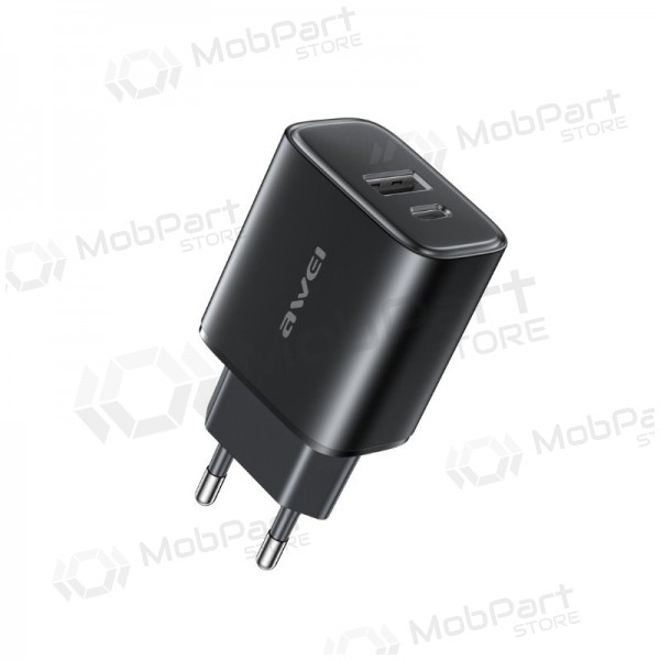 Nabíječka telefonu Awei PD85-EU 22.5 W USB-C + USB-A černá