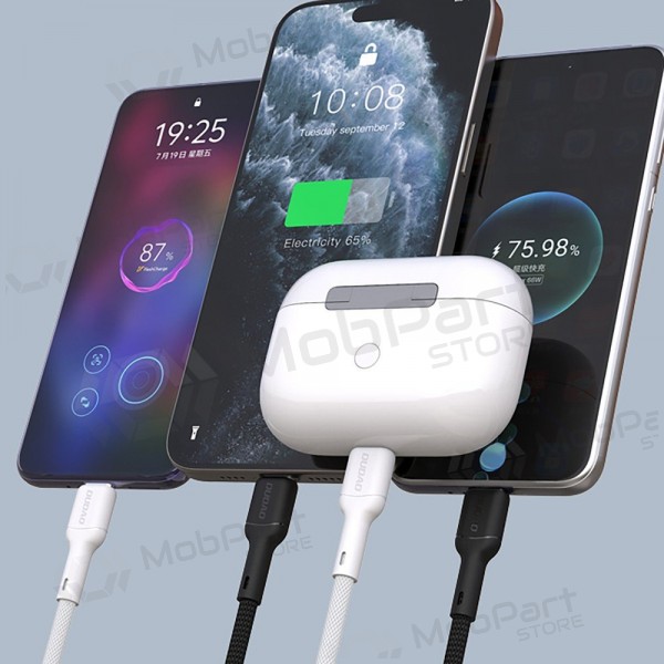 USB-C kabel Dudao L9C USB-C na USB-C 2 m 65 W černý