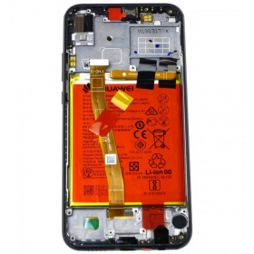 Huawei P20 Lite displej (černá) (s rámem a baterie) (service pack) (originál)