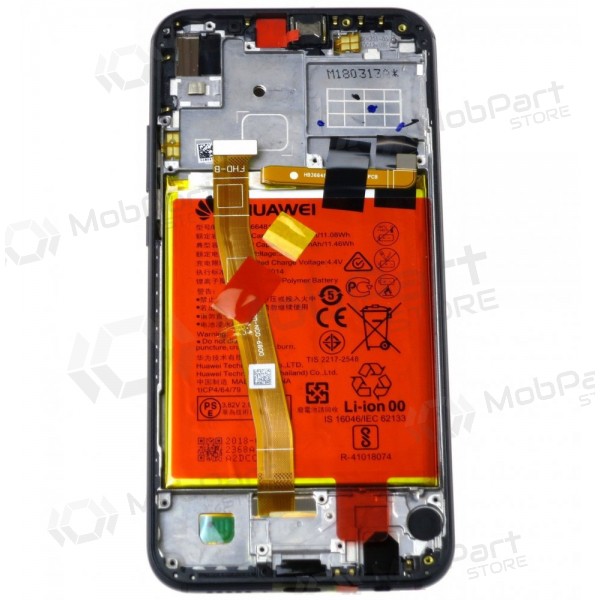 Huawei P20 Lite displej (černá) (s rámem a baterie) (service pack) (originál)