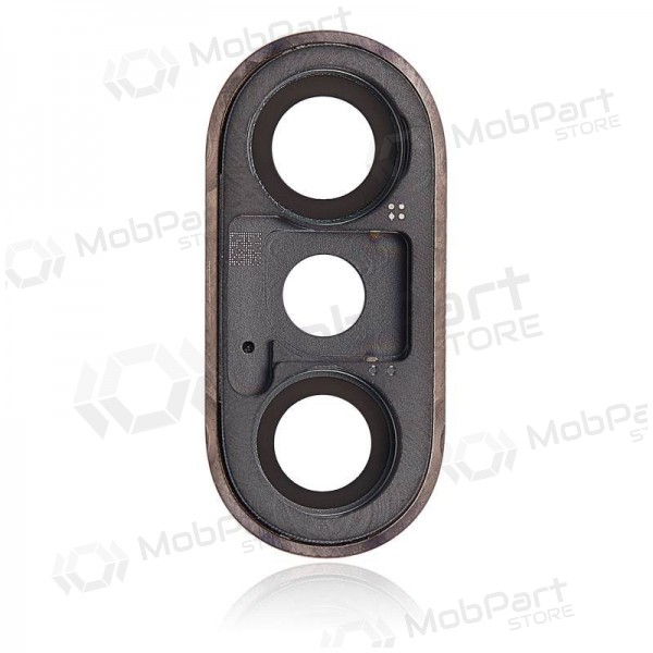 Apple iPhone XS / XS Max sklo kamery (zlatý) (s rámem)