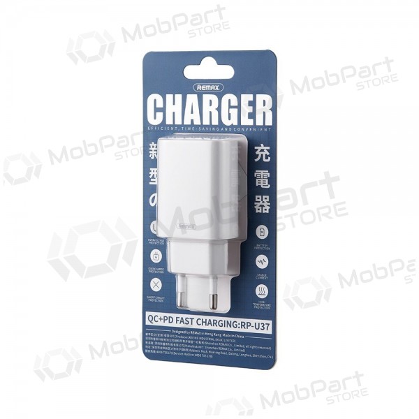 Nabíječka telefonu Remax RP-U37 20 W USB-C + USB-A bílá