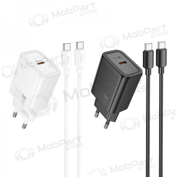 Nabíječka telefonu Hoco N60 GaN USB-C s kabelem USB-C 1 m černá