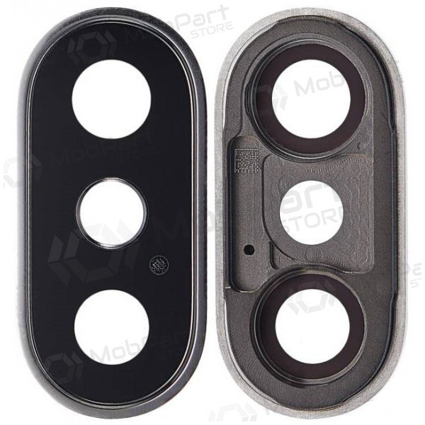 Apple iPhone X sklo kamery (stříbrný) (s rámem)