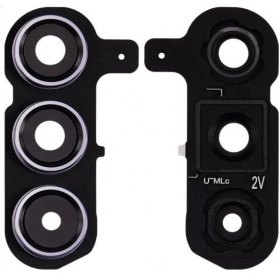 Samsung Galaxy S24+ sklo kamery (s rámem) (černá)