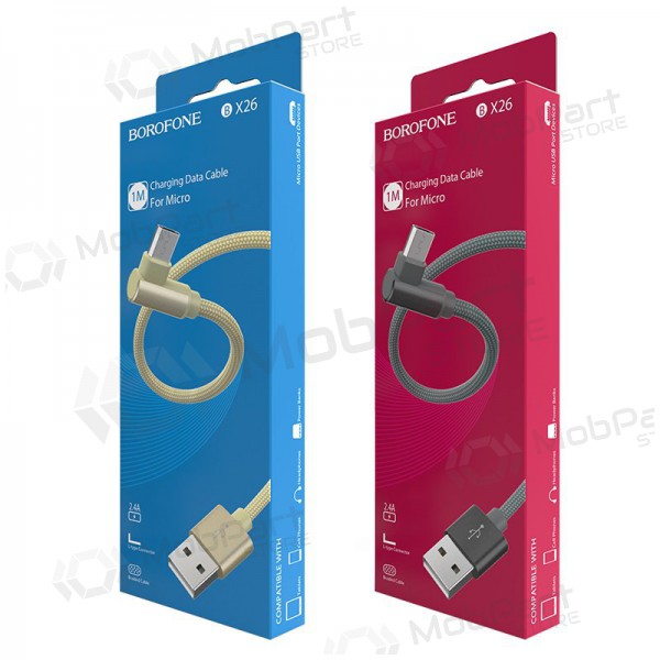 USB kabel Borofone BX26 Lightning 1.0m (šedá)
