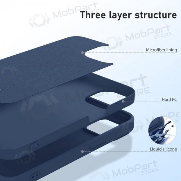 Obal Apple iPhone 14 „Nillkin Silicone“ (tmavě modrý)