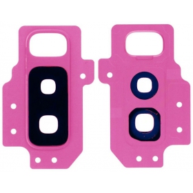 Samsung Galaxy S9+ sklo kamery (červené)