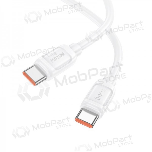 USB-C kabel Hoco X115 USB-C na USB-C 1 m 240 W bílý