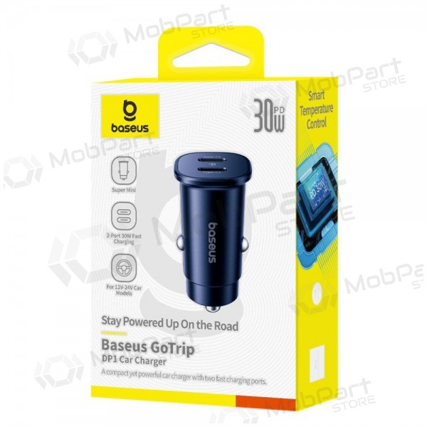 Nabíječka do auta Baseus GoTrip 2xUSB-C 30W černá C00072300123-01