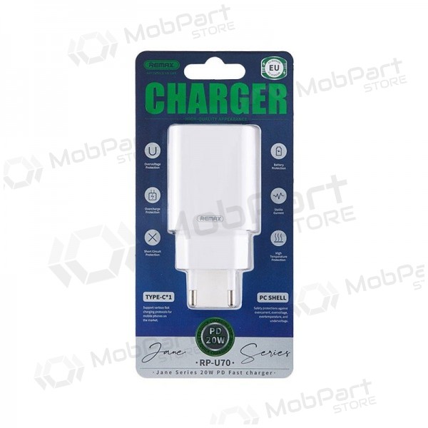 Nabíječka Remax RP-U70 20W USB-C bílý