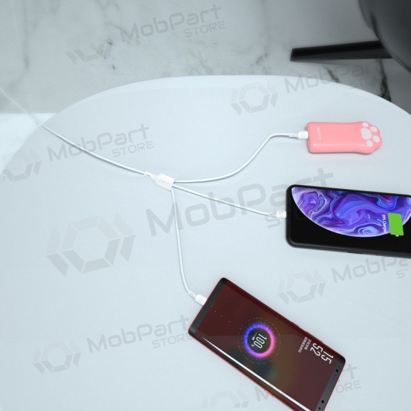 USB kabel Dudao L8A-3in1 USB-A na USB-C / Micro USB / Lightning 1.2 m 6A
