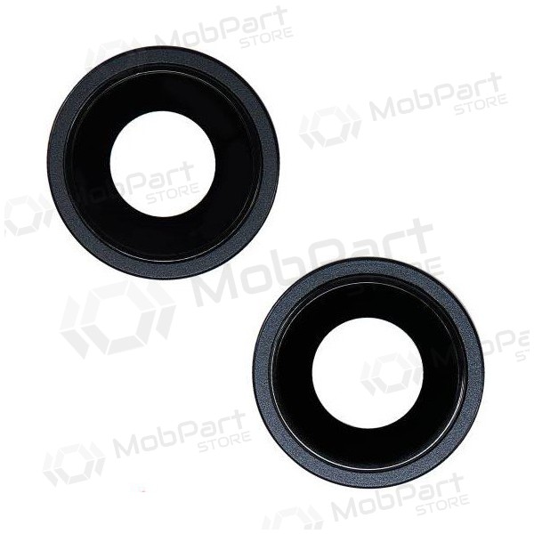 iPhone 14 / 14 Plus sklo kamery (2ks) (černá) (s rámem)