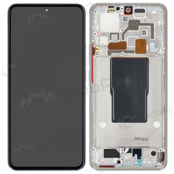 Xiaomi 12T / 12T Pro displej (stříbrný) (s rámem) (Premium)