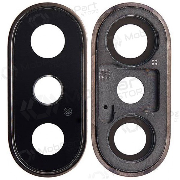 Apple iPhone XS / XS Max sklo kamery (zlatý) (s rámem)