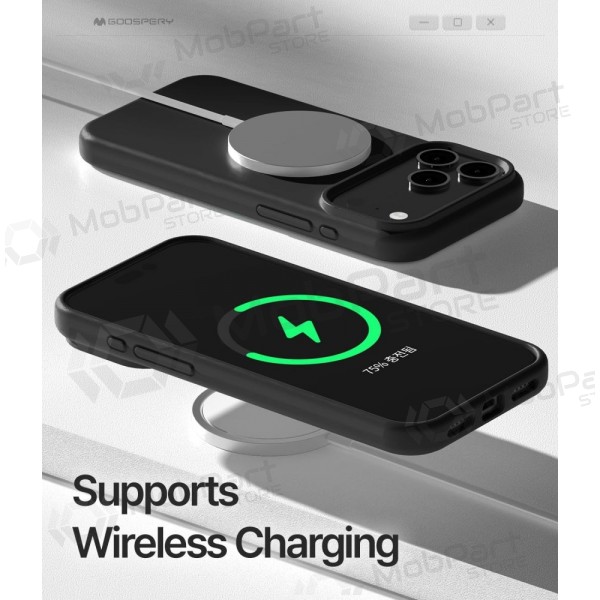 Apple iPhone 17 Pro, 18 Pro obal Mercury - Pure Magsafe Silicon Case (červený)