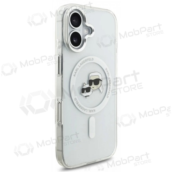 Apple iPhone 17 obal - Karl Lagerfeld IML K&CH Heads Metal Frame MagSafe (průhledný)