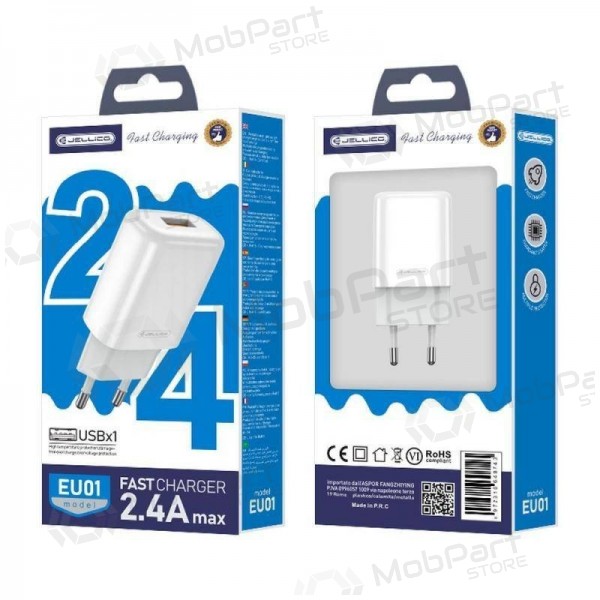Nabíječka buitinis Jellico EU01 2.4A USB bílý