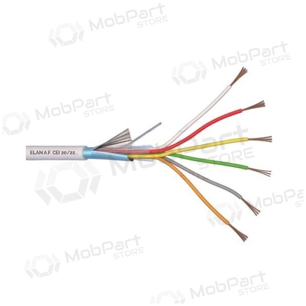 ELAN vyztužený, stíněný ochranný kabel 6x0.22