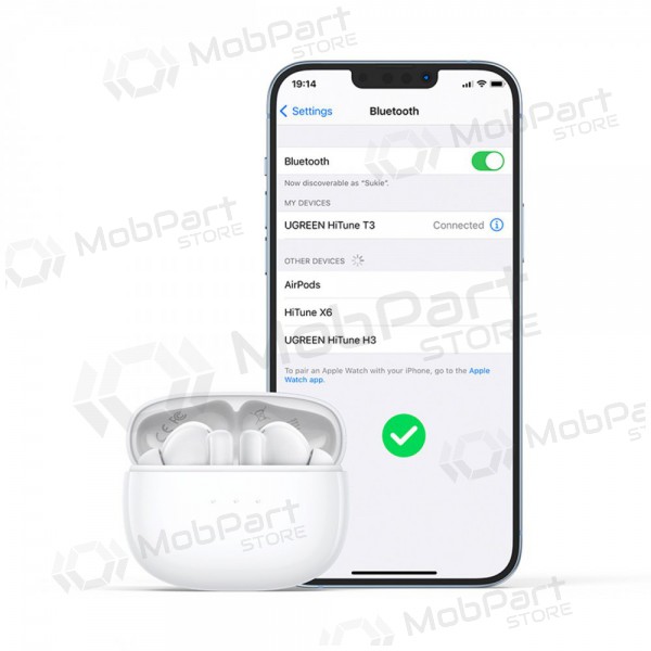 Bezdrátovýs ausinės Ugreen WS106 HiTune T3 Active Noise-Cancelling Earbuds