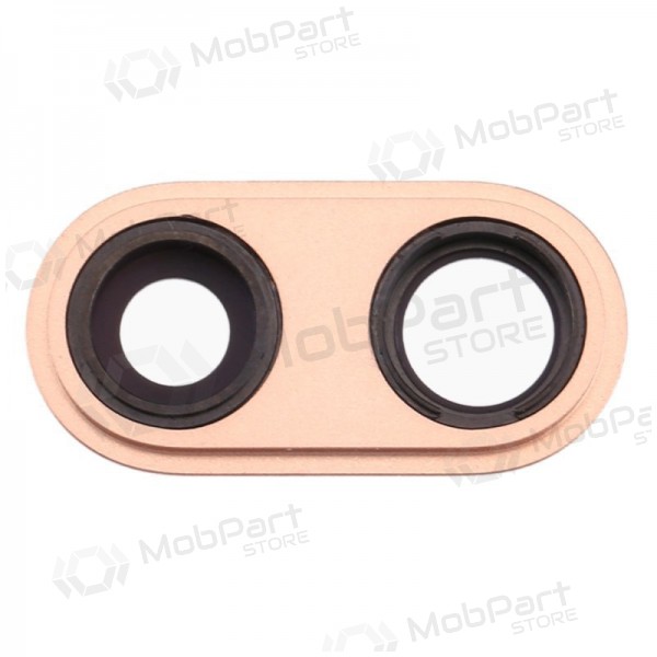 Apple iPhone 8 Plus sklo kamery (zlatý) (s rámem)