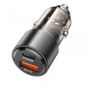 Nabíječka do auta Borofone BZ20A 83 W PD QC 3.0 USB-C + USB-A černá