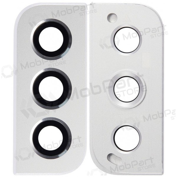 Samsung Galaxy S22+ sklo kamery (bílý) (s rámem)