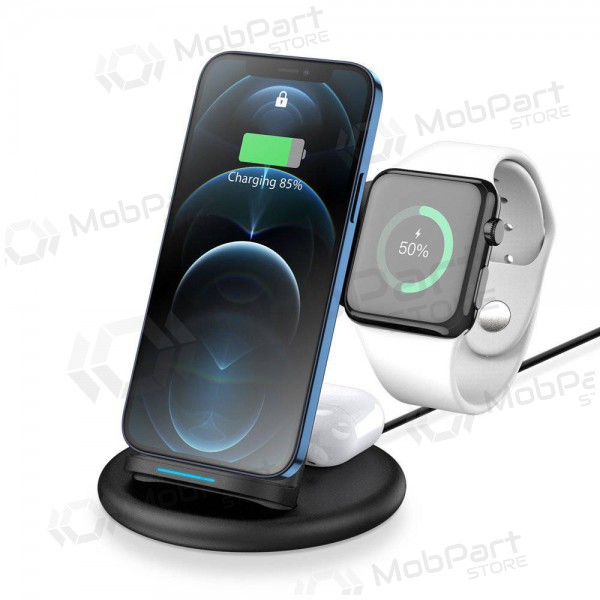 Nabíječka bezdrátový Dux Ducis C7 3in1 Phone, Apple Watch, Airpods 15W (černá)