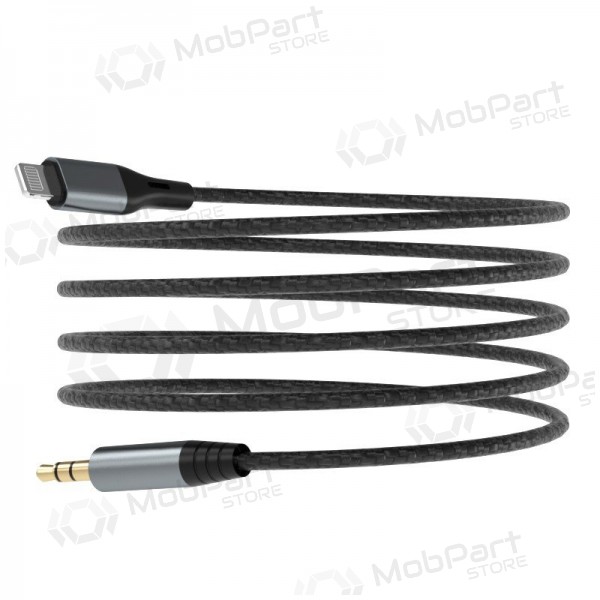 Audio kabel Dudao L11Pro Lightning na 3,5 mm 1 m černý