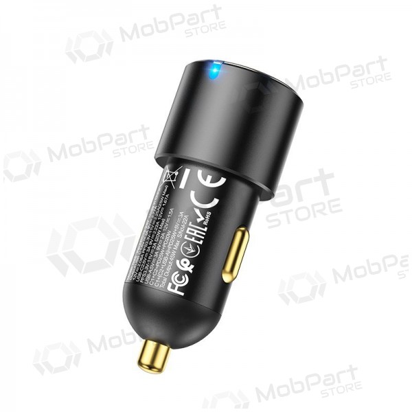 Nabíječka do auta Hoco NZ6 45 W PD 2x USB-C + USB-A černá