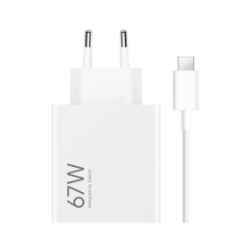 Telefonní nabíječka Xiaomi HyperCharge Combo BHR9465EU 67 W USB-A USB-C bílá