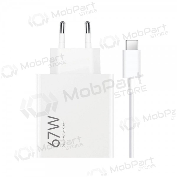 Telefonní nabíječka Xiaomi HyperCharge Combo BHR9465EU 67 W USB-A USB-C bílá